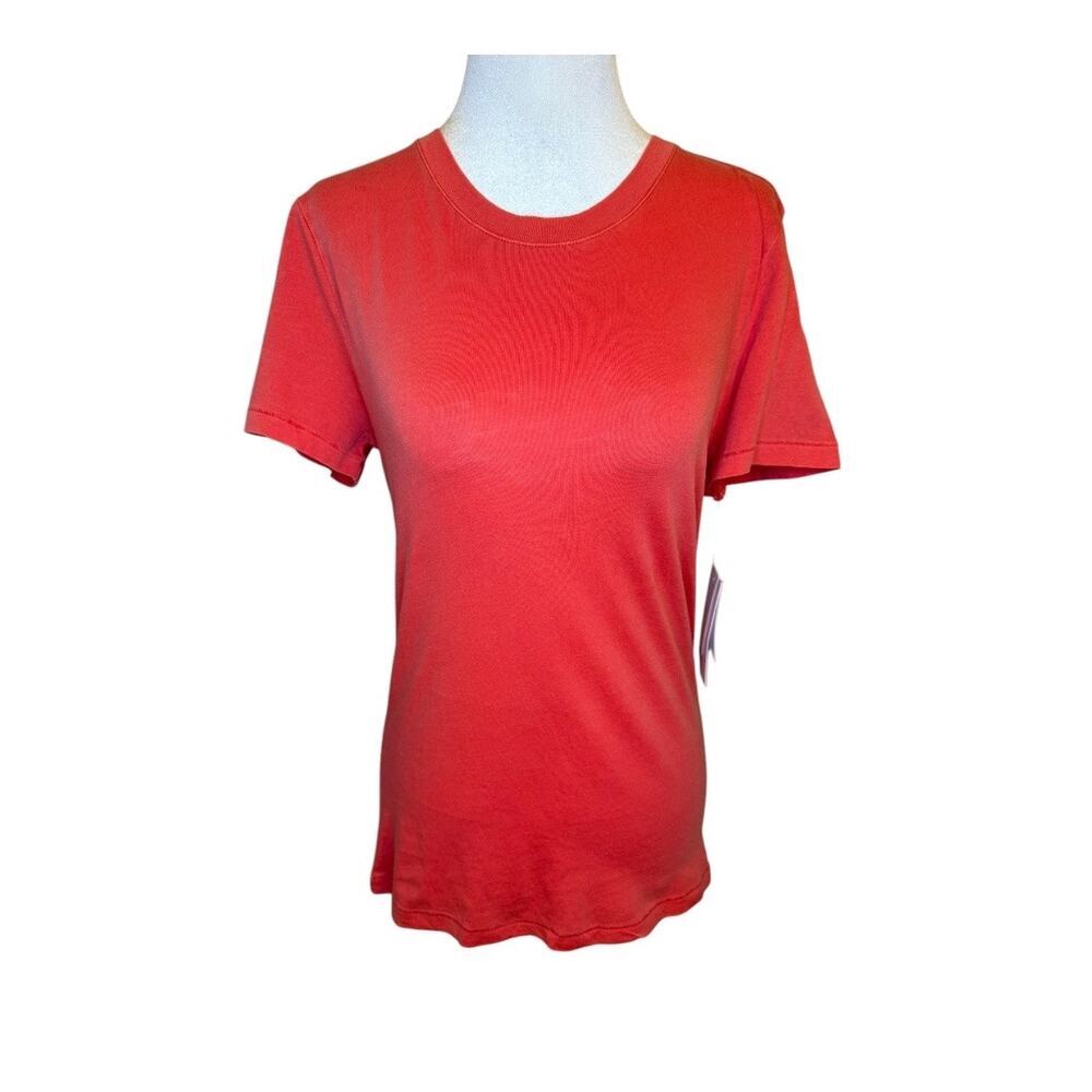 Treasure & Bond Women's XS Red Cranberry Crew Neck Tee Casual Short Sleeve NWT